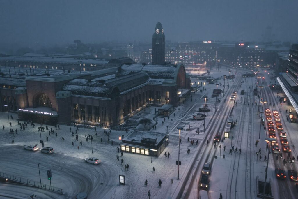 Helsinki at night